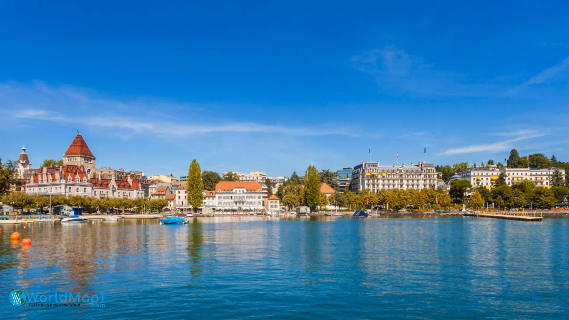 Lausanne View from Geneva Lake